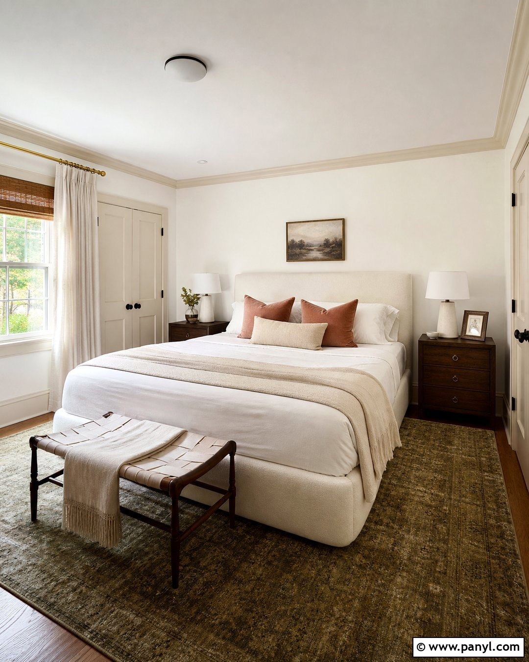 White Guest Room With Cream Trim - 30 white walls with cream trim ideas