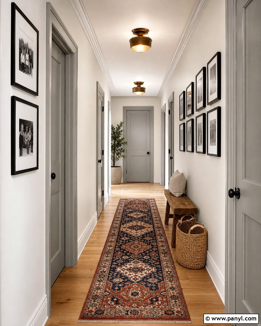 White Hallway Walls With Grey Doors - 25 White Grey Walls