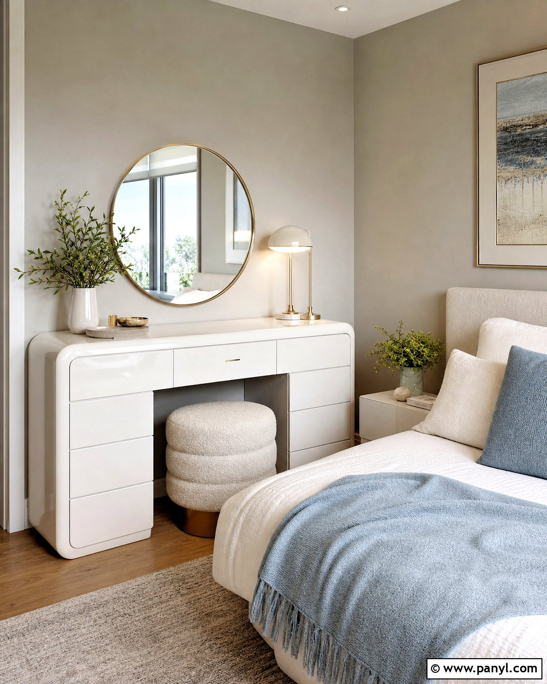White High Gloss Bedroom Vanity - 20 high gloss furniture ideas