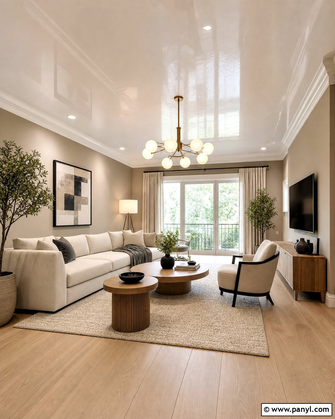 White High Gloss Living Room Ceiling - 20 high gloss ceiling ideas