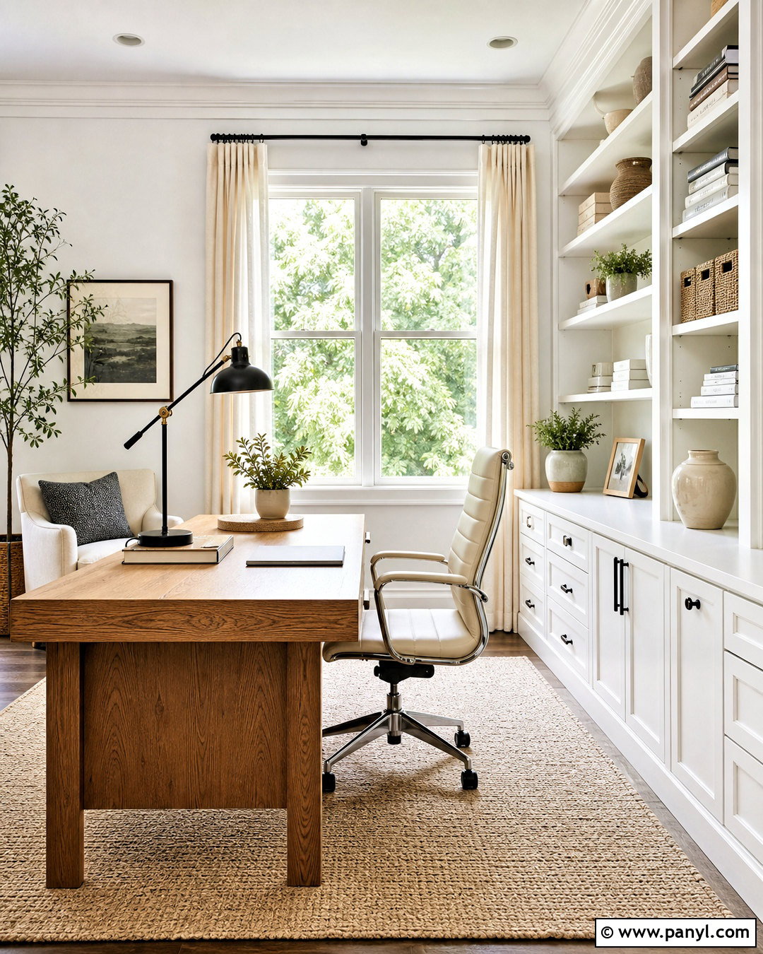 White Home Office - 20 white interior design ideas
