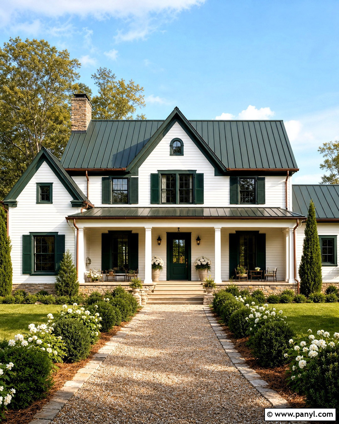 White House With Green Roof And Trim - 20 white house green trim ideas