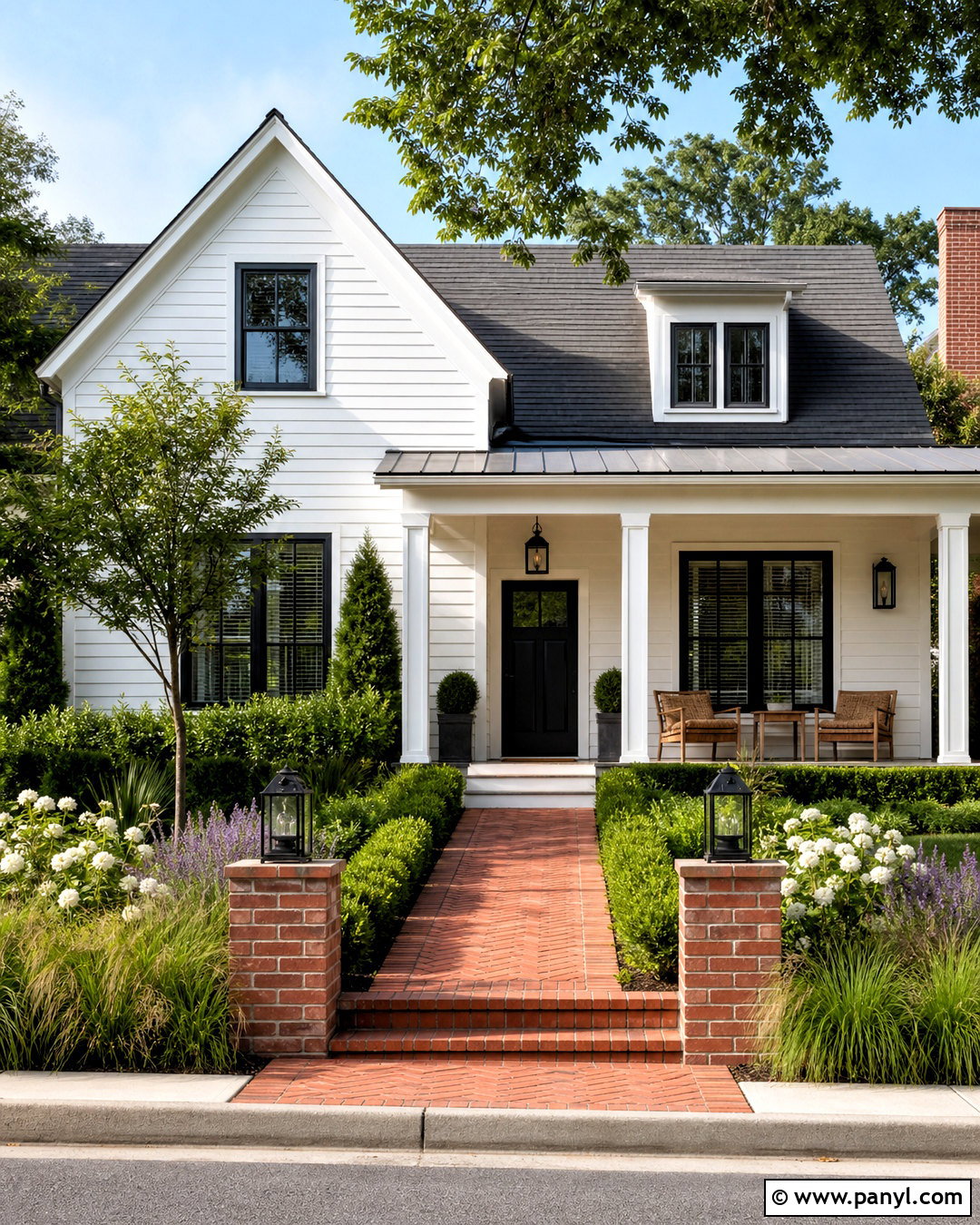 White House With Red Brick Walkway - 20 white house with red brick ideas