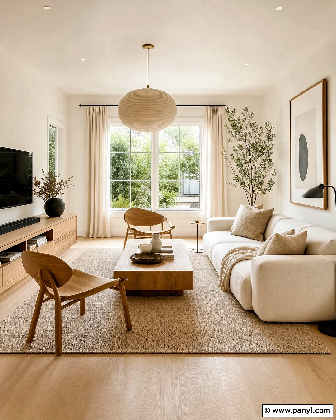 White Japandi Living Room - 20 white home interiors