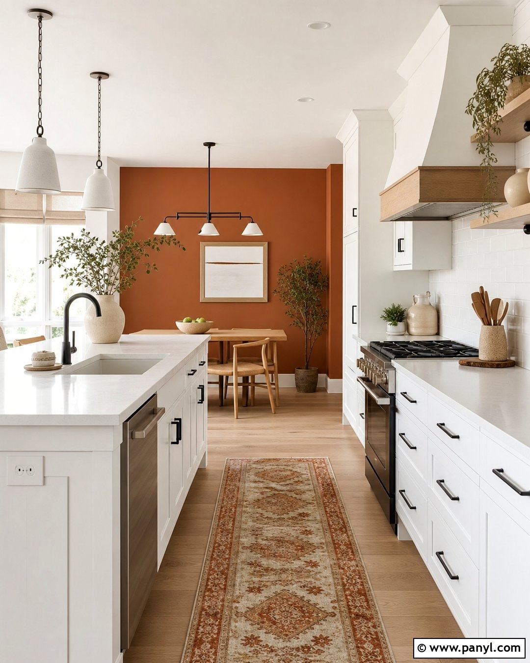 White Kitchen Burnt Orange Accent Wall - 35 Burnt Orange Accent Wall Ideas