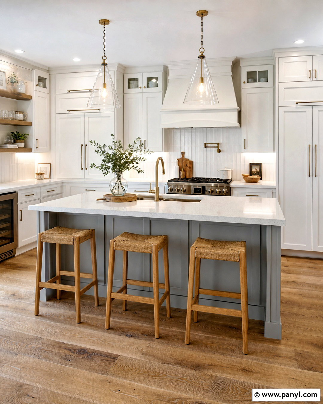 White Kitchen Cabinets With A Light Grey Island - 20 light grey and white kitchen ideas