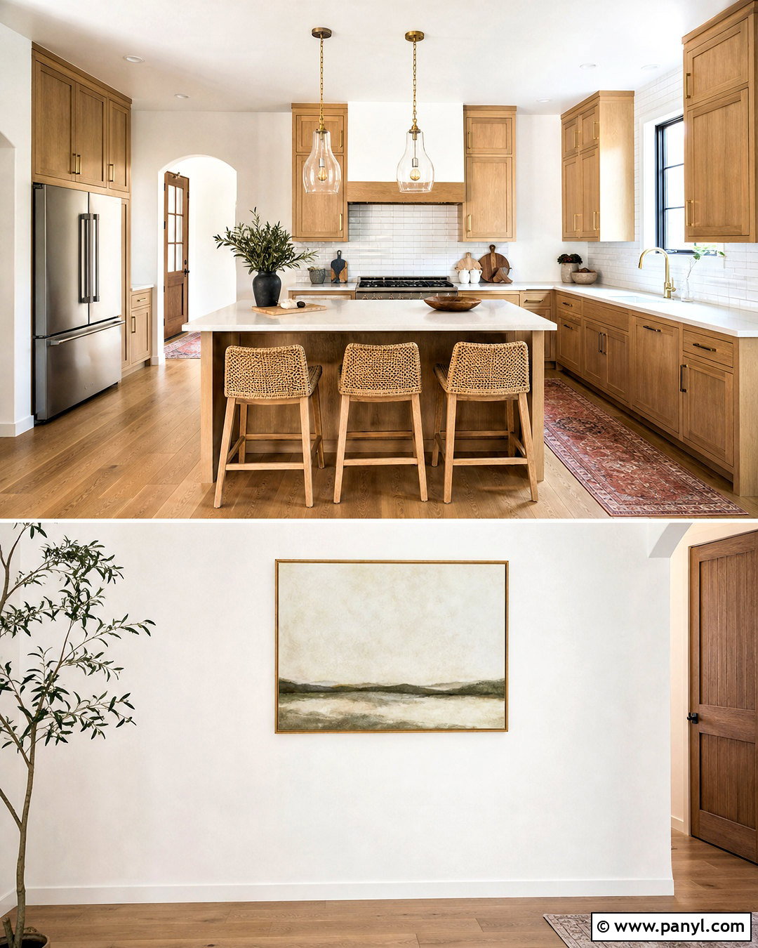 White Kitchen Walls With Oak Cabinets - 20 white wall ideas