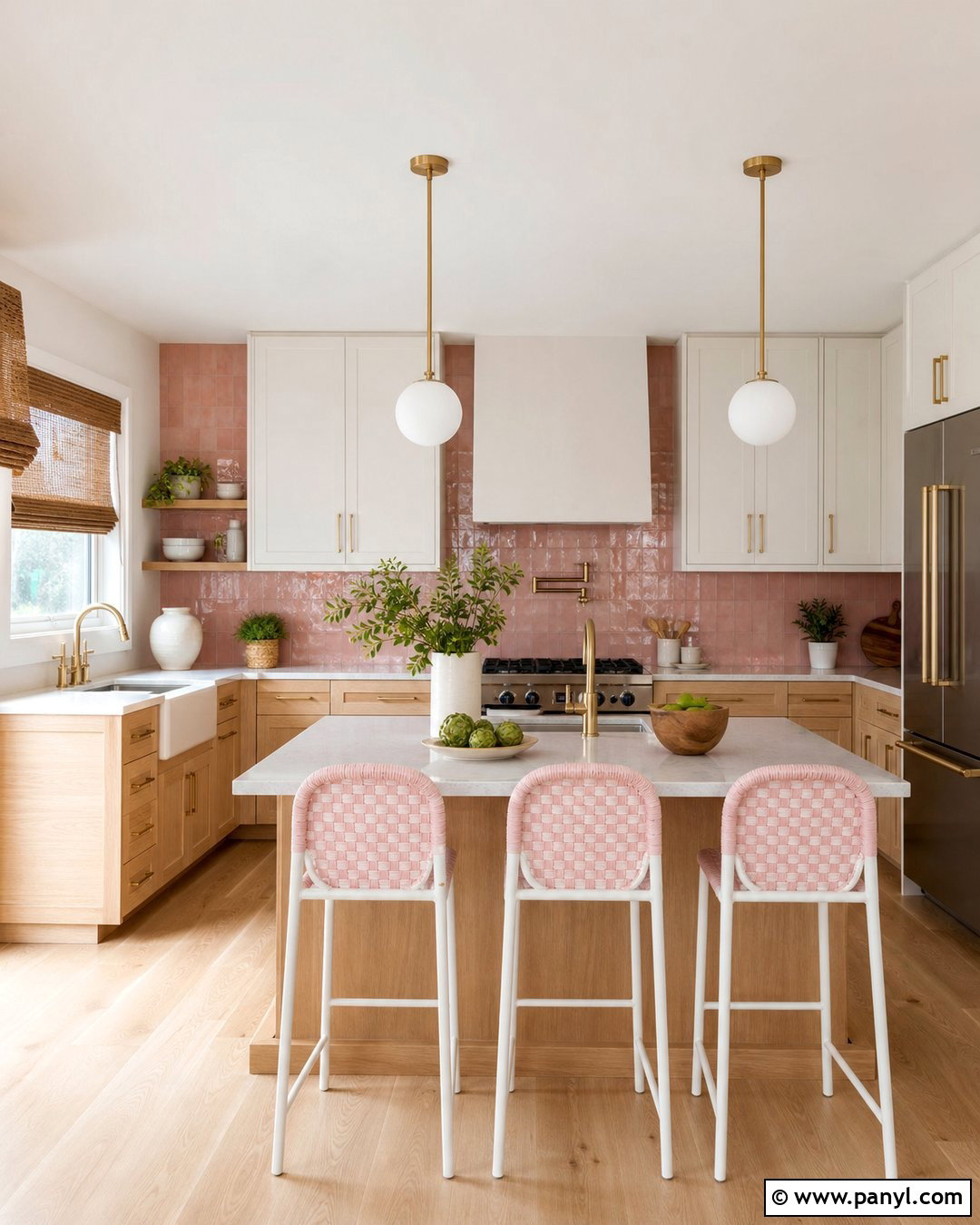 White Kitchen Walls With Pink Backsplash - 25 White Pink Walls