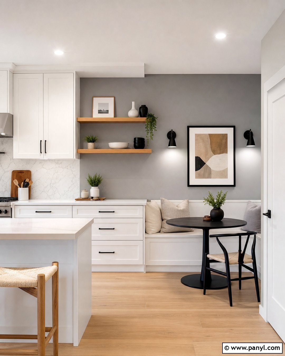 20 Modern White Kitchen With Gray Walls Ideas to Inspire