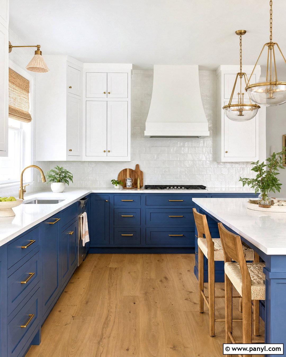 White Kitchen With Blue Lower Cabinets - 20 white kitchen with blue accents