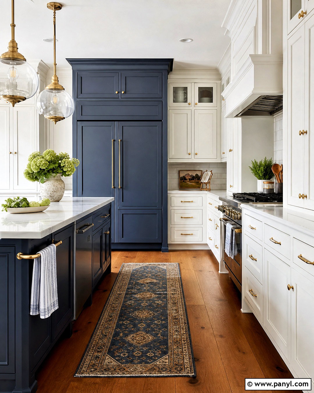 White Kitchen With Blue Pantry Cabinets - 20 white kitchen with blue accents