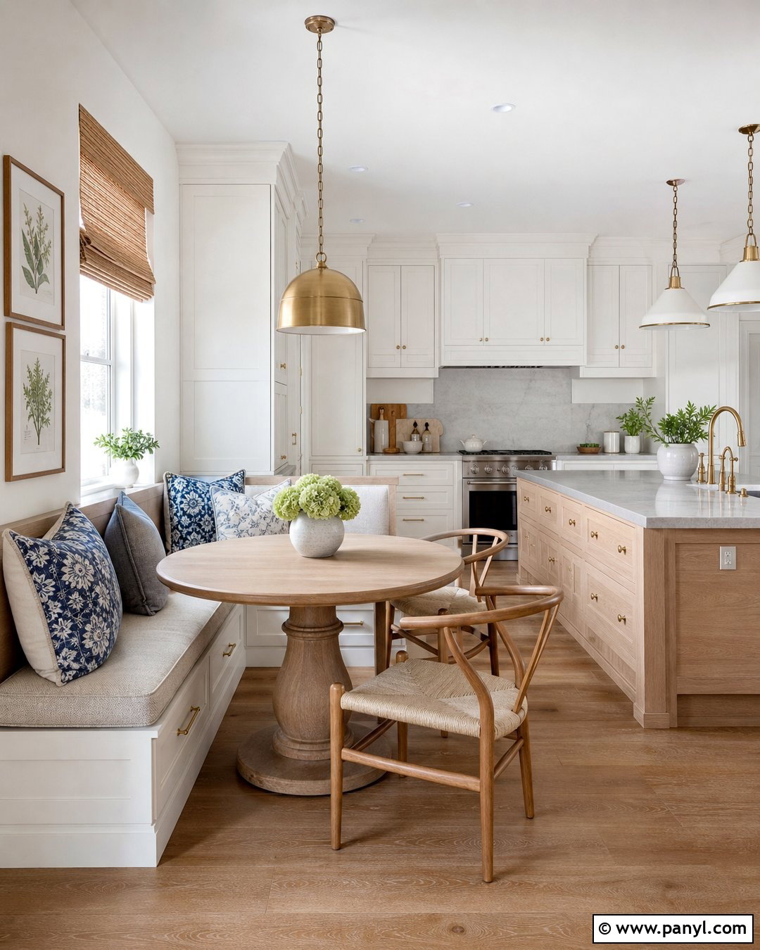 White Kitchen With Breakfast Nook - 20 Empty Kitchen With White Walls