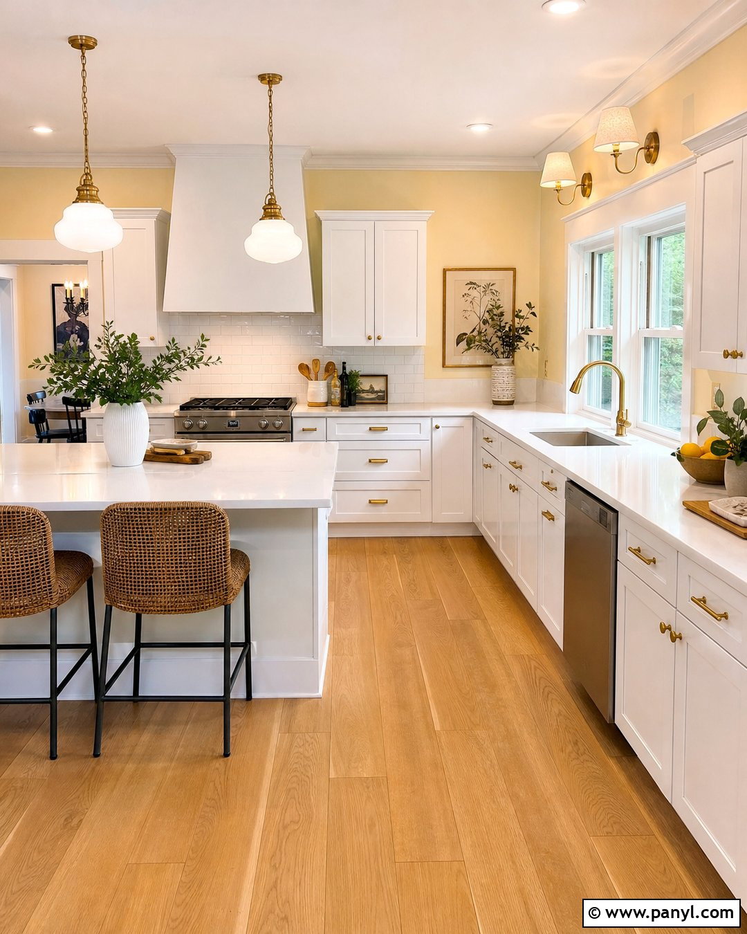 White Kitchen With Butter Yellow Walls - 25 White Kitchen Yellow Walls
