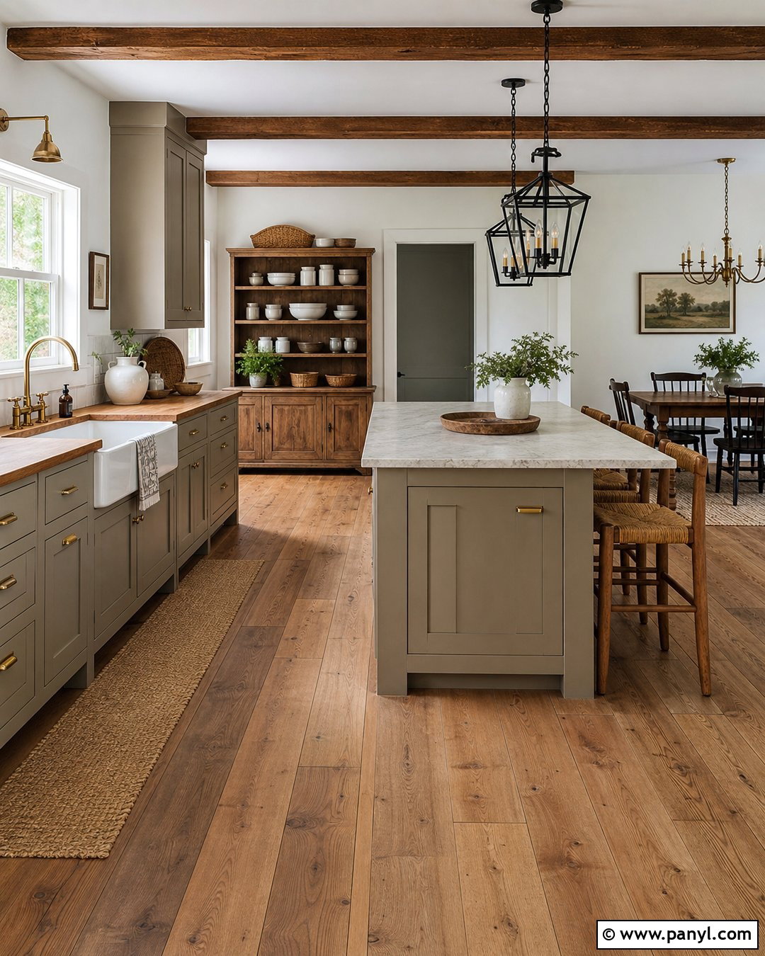 White Kitchen With Farmhouse Cabinets - 20 Empty Kitchen With White Walls