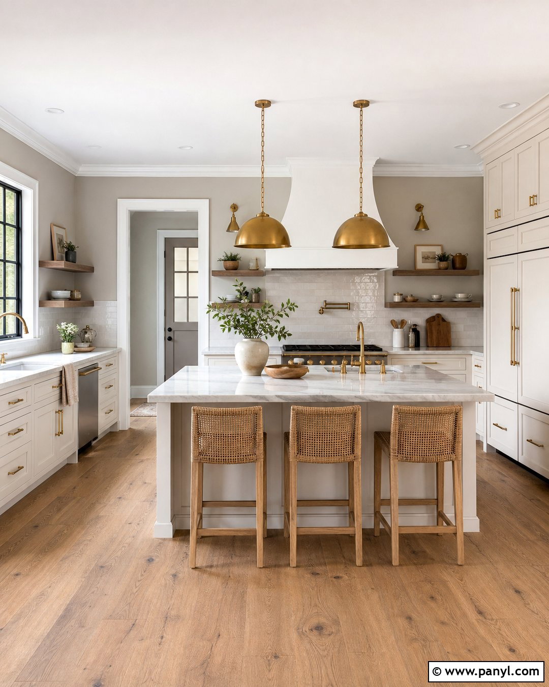 White Kitchen With Greige Gray Walls - 20 Modern White Kitchen With Gray Walls