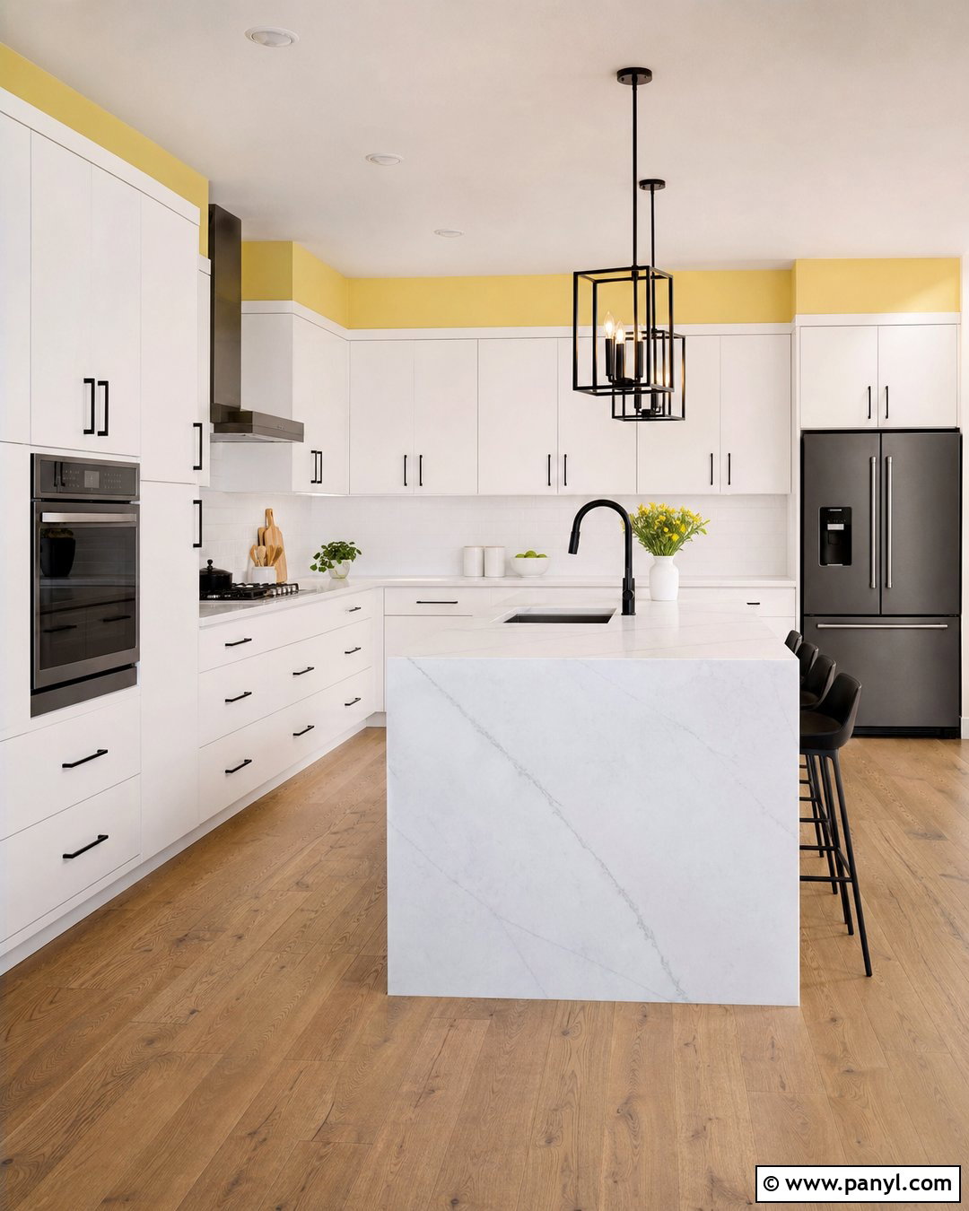 White Kitchen With Lemon Yellow Walls - 25 White Kitchen Yellow Walls