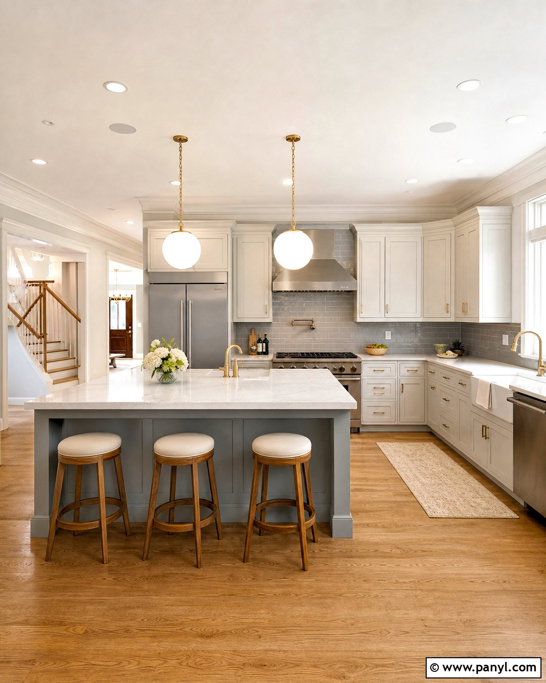 White Kitchen With Light Grey Subway Tile - 20 light grey and white kitchen ideas