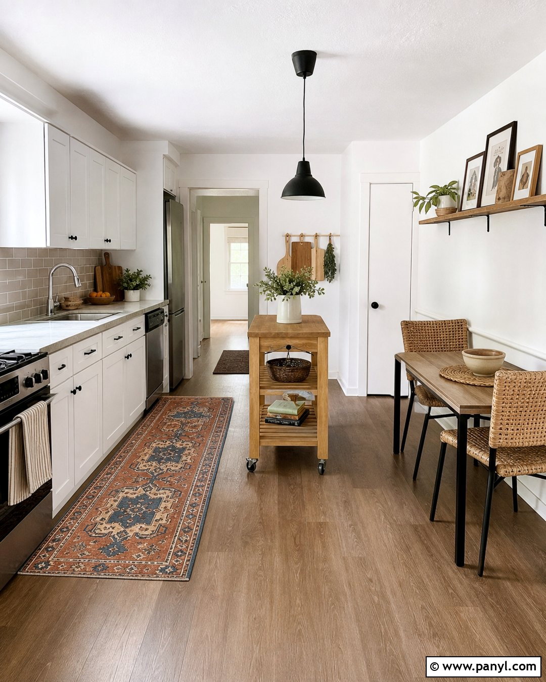 White Kitchen With Rental-Friendly Decor - 20 Empty Kitchen With White Walls
