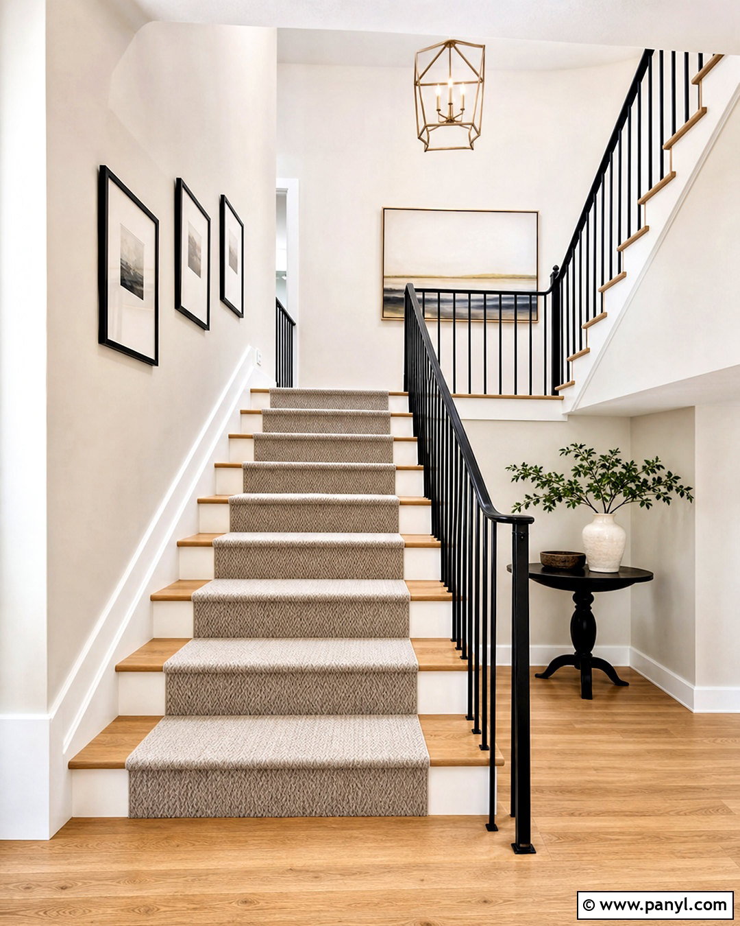 White Knockdown Texture Stairway - 20 knockdown texture walls