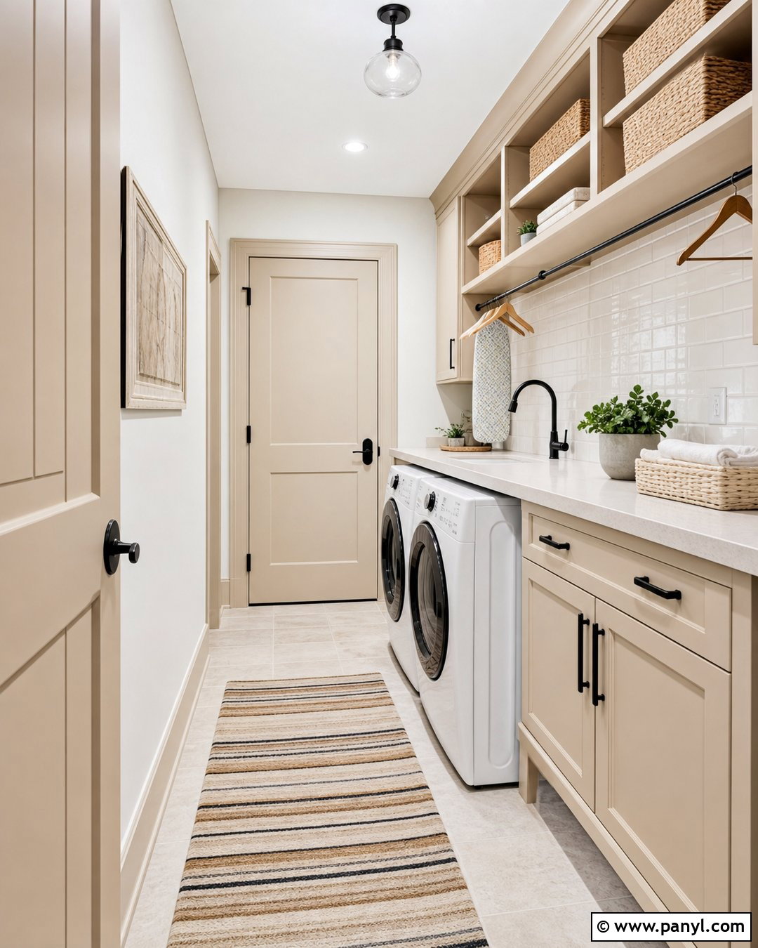White Laundry Room With Beige Trim - 25 White Walls With Beige Trim Ideas