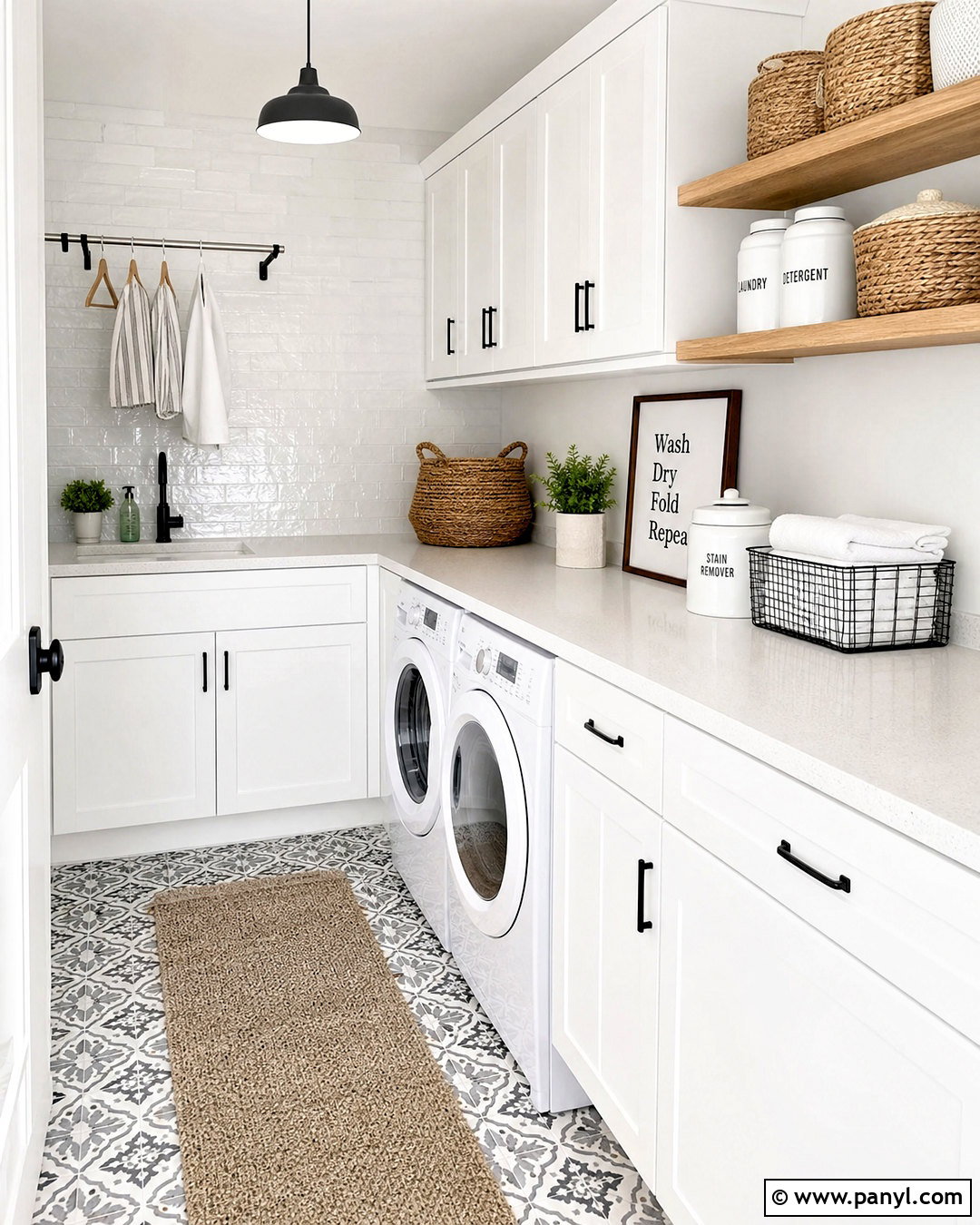 White Laundry Room - 20 white interior design ideas