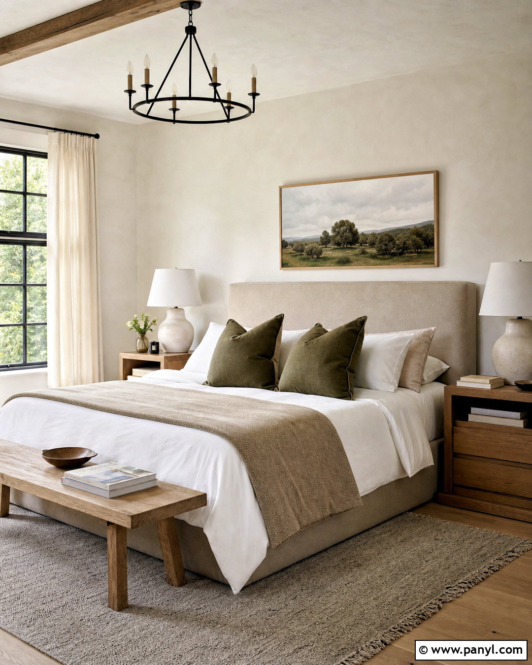White Limewash Bedroom With Linen Bedding - 20 white limewash walls