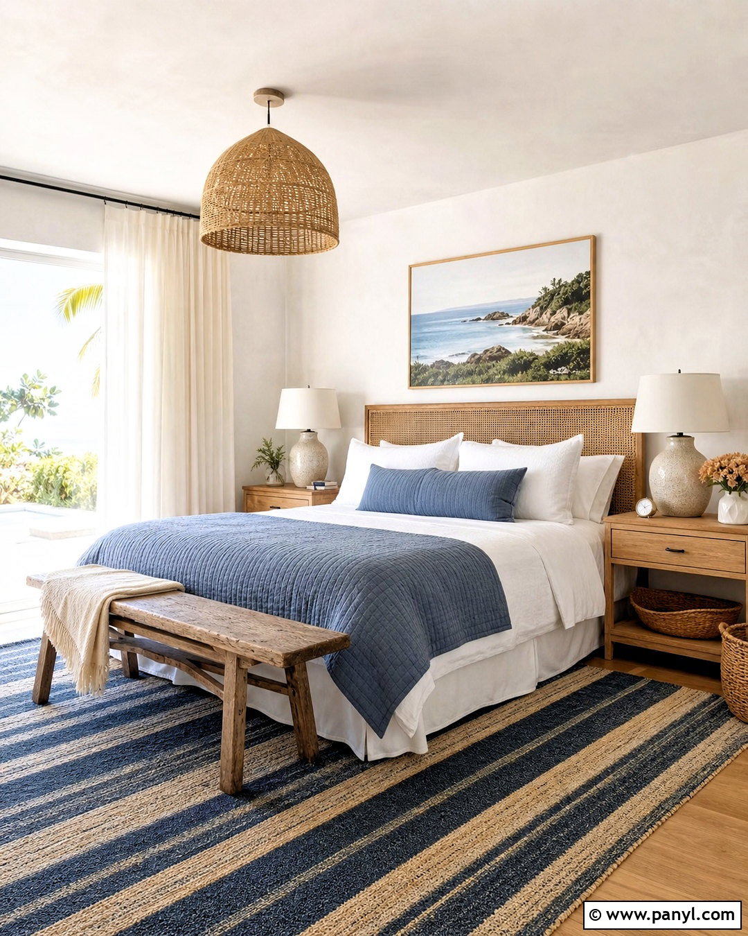 White Limewash Coastal Bedroom - 20 white limewash walls