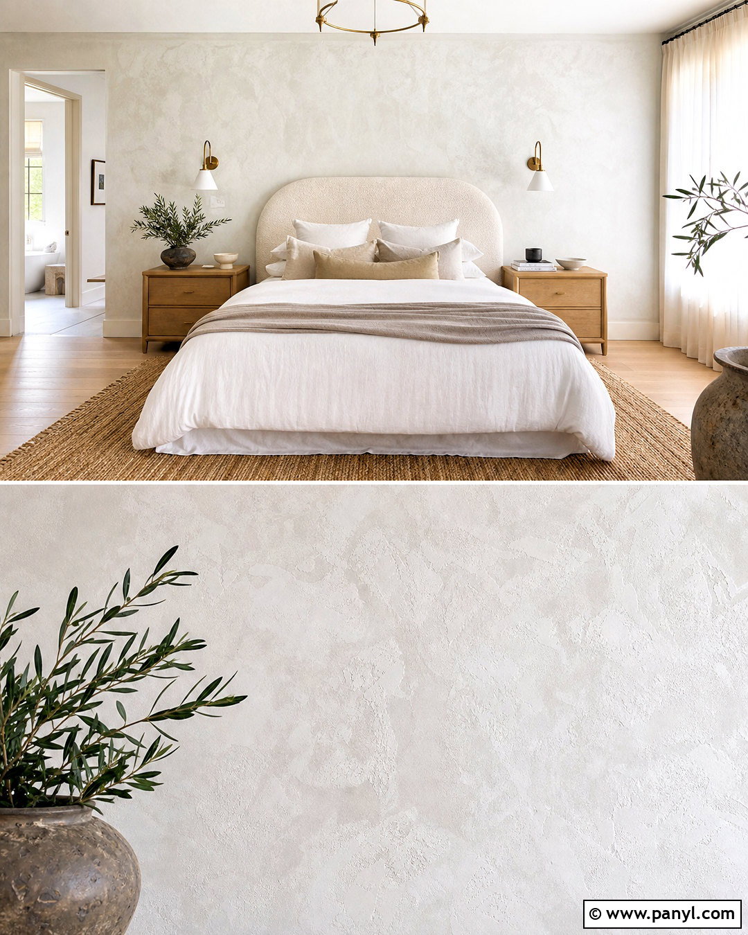White Limewash Feature Wall - 20 white feature wall ideas