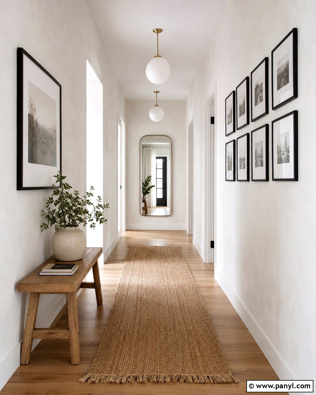 White Limewash Hallway - 20 Limewash Painted Walls