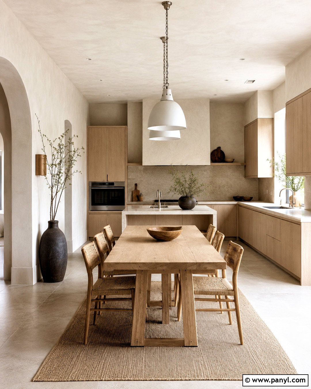 White Limewash Texture Minimalist Kitchen - 20 limewash texture ideas
