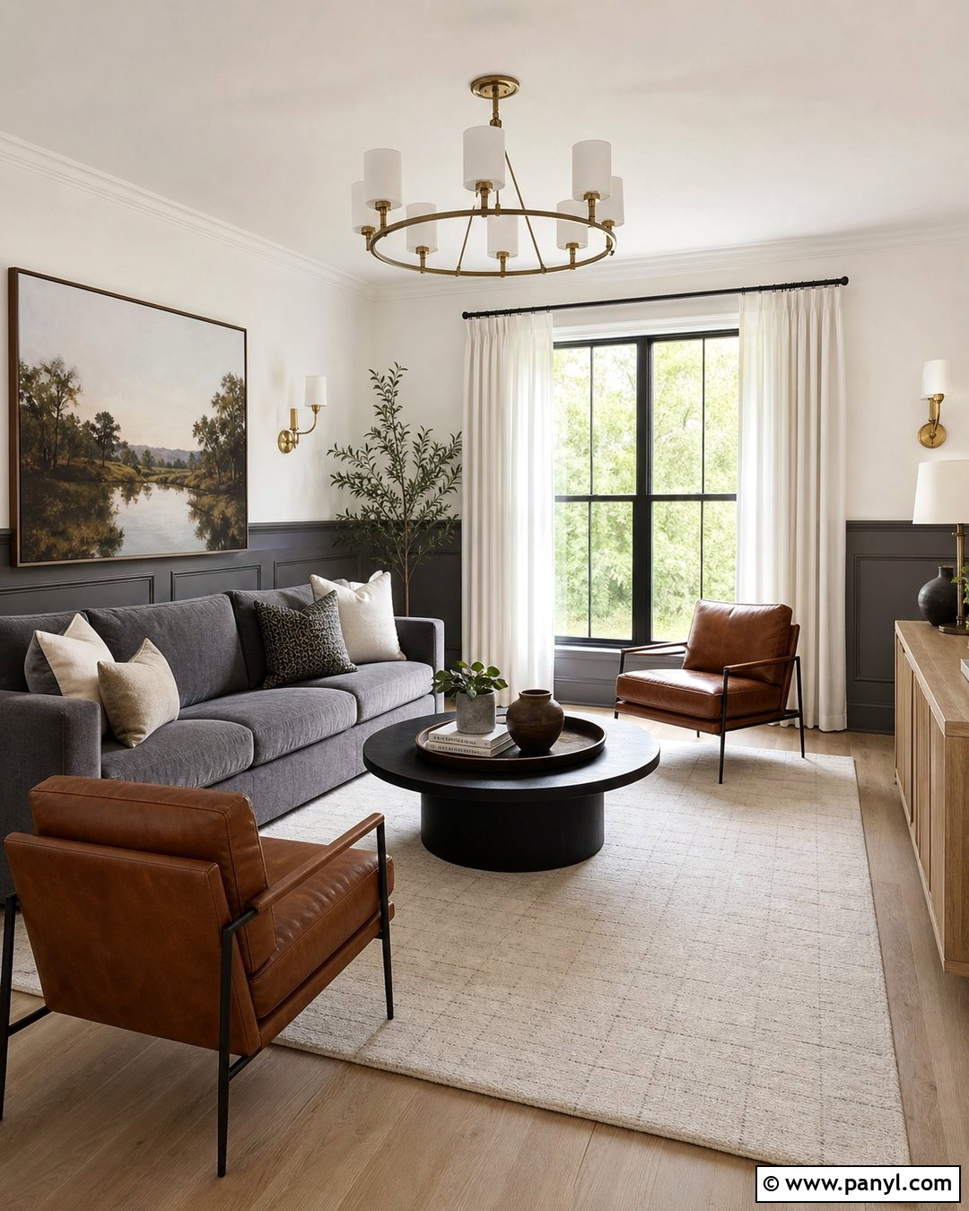White Living Room Walls With Grey Paneling - 25 White Grey Walls