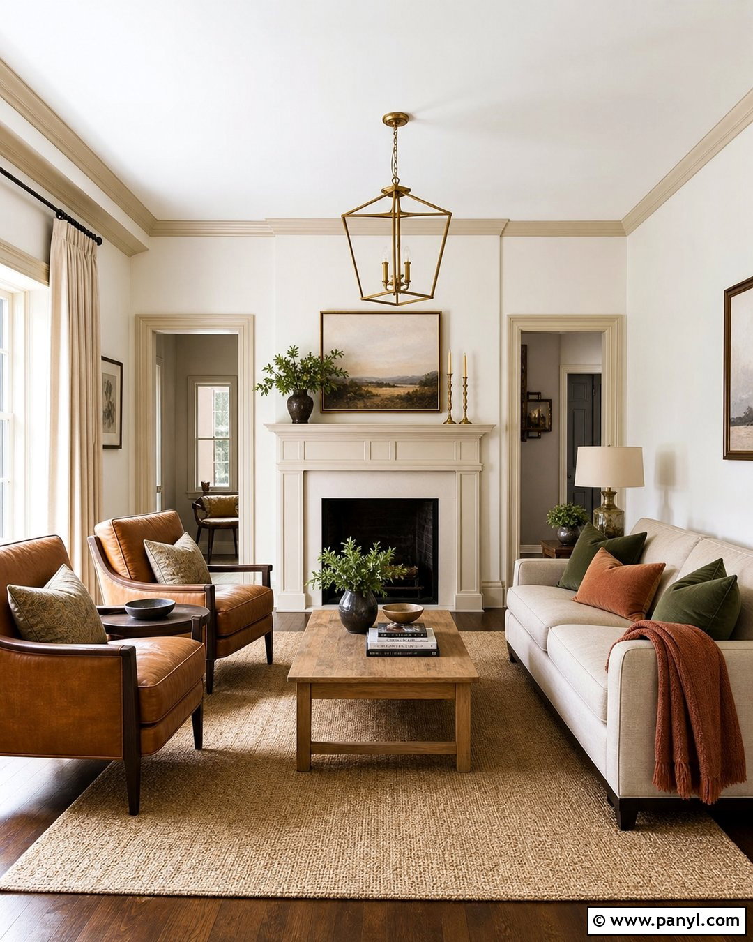 White Living Room With Cream Trim - 30 white walls with cream trim ideas