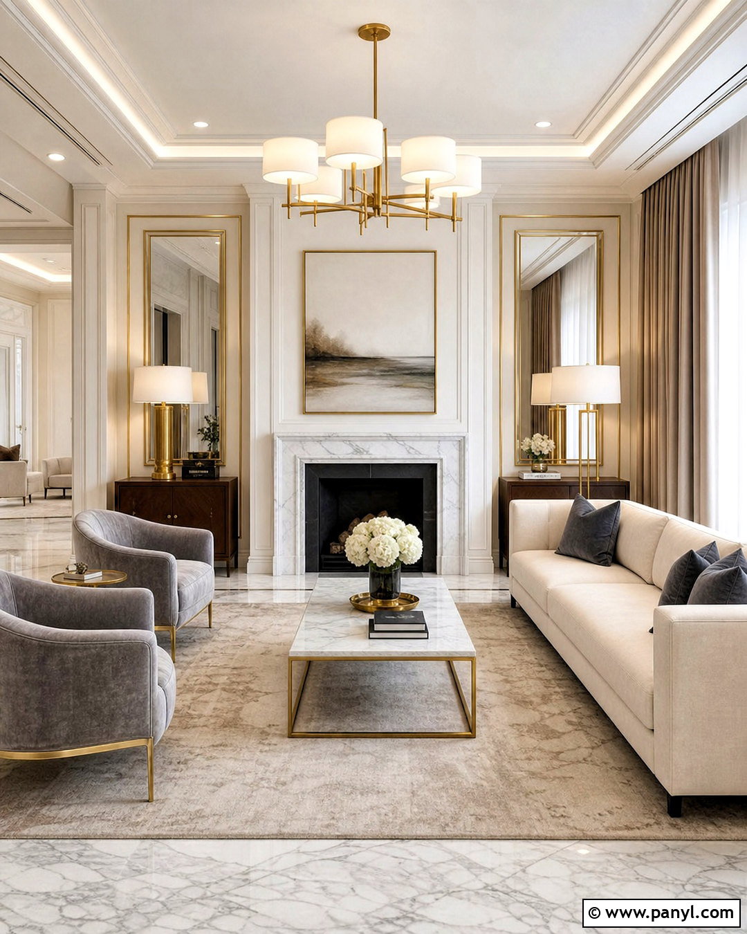 20 White Marble Living Room Ideas for Luxe, Timeless Style