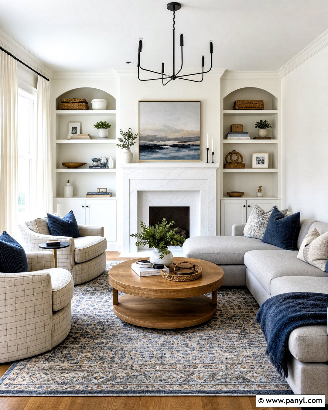 White Marble Family Living Room - 20 white marble living room ideas