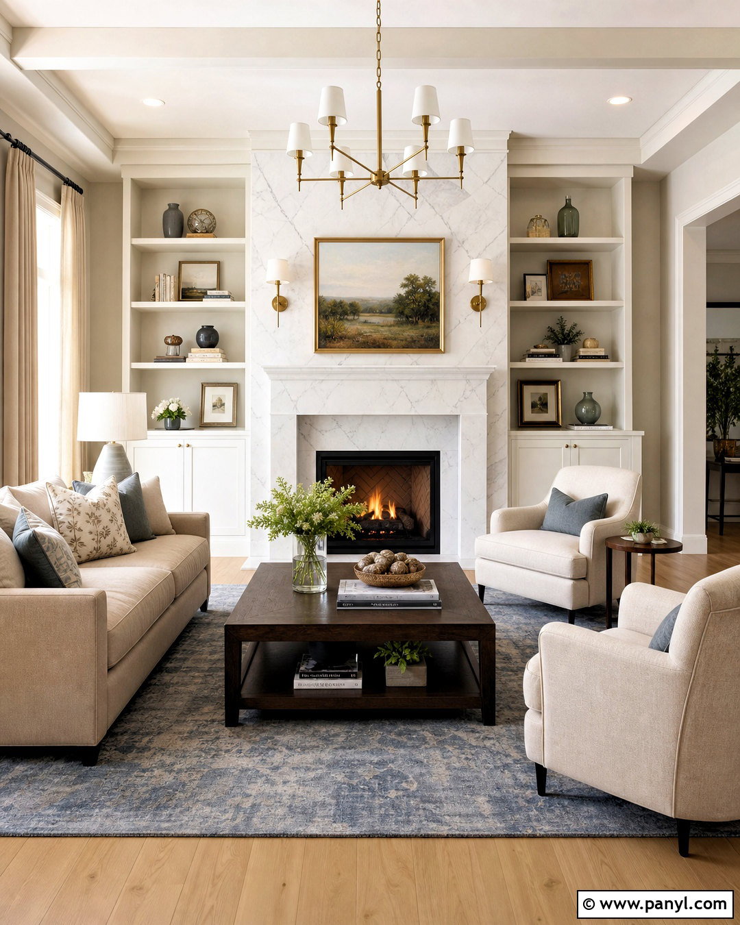 White Marble Fireplace Living Room - 20 white marble living room ideas