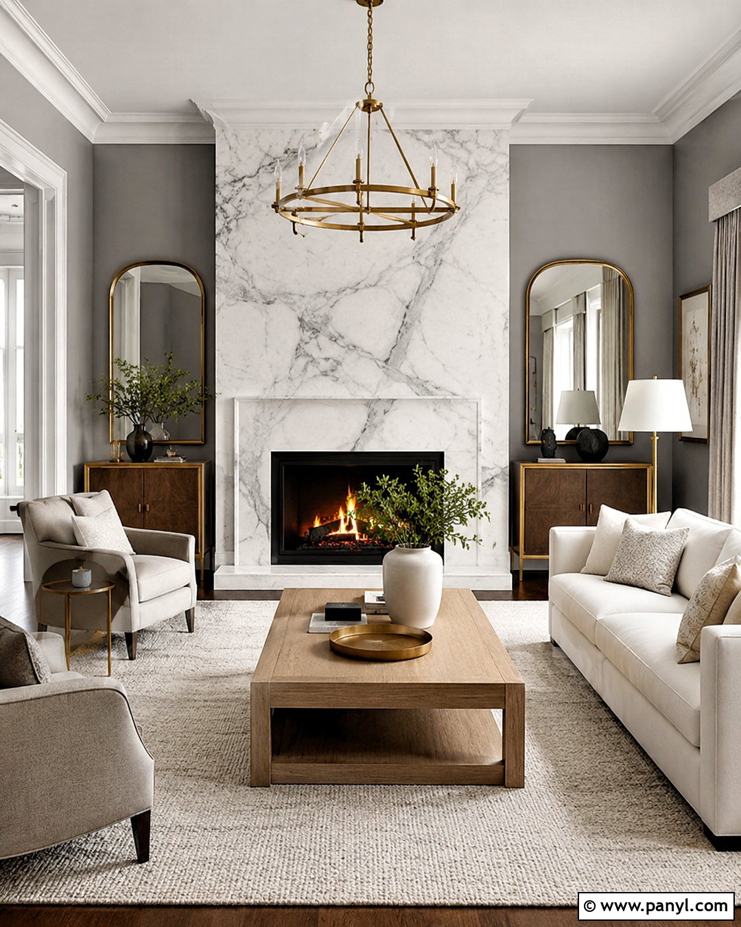 White Marble Fireplace With Gray Walls - 20 What Color Fireplace With Gray Walls