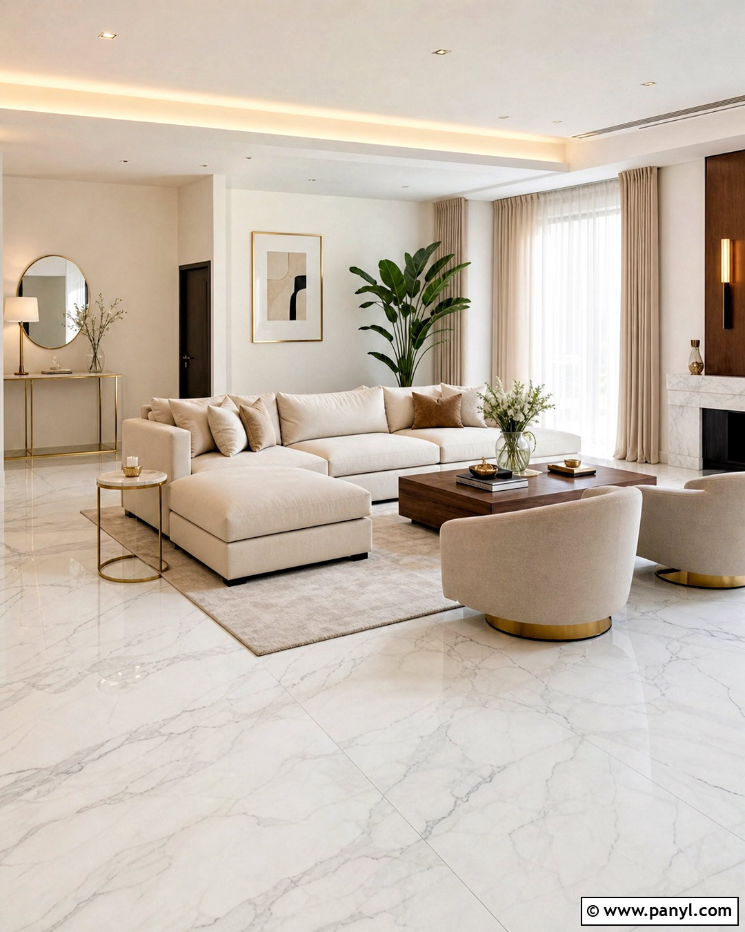 White Marble Floor Living Room - 20 white marble living room ideas
