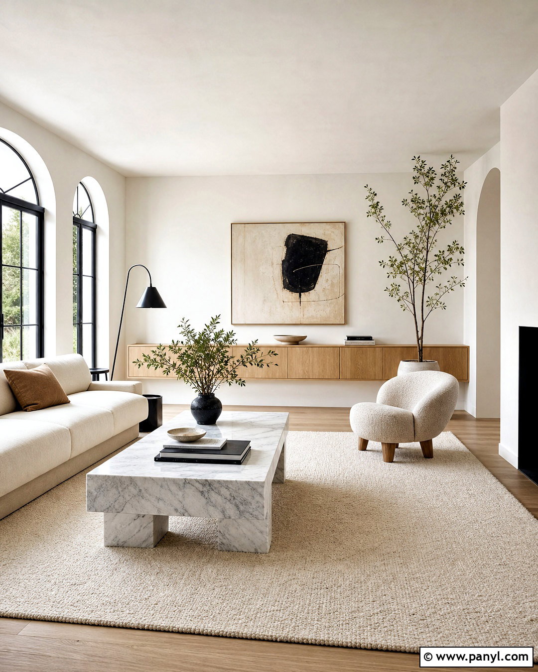White Marble Minimalist Living Room - 20 white marble living room ideas