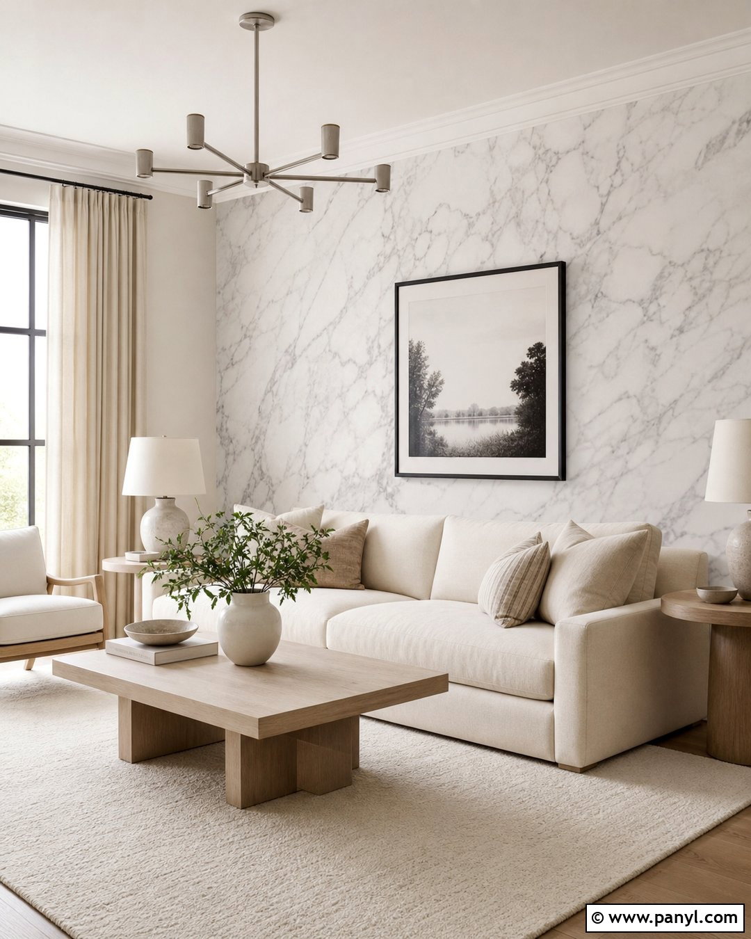 White Marble Wallpaper Living Room - 30 Marble Wallpaper Living Room Ideas