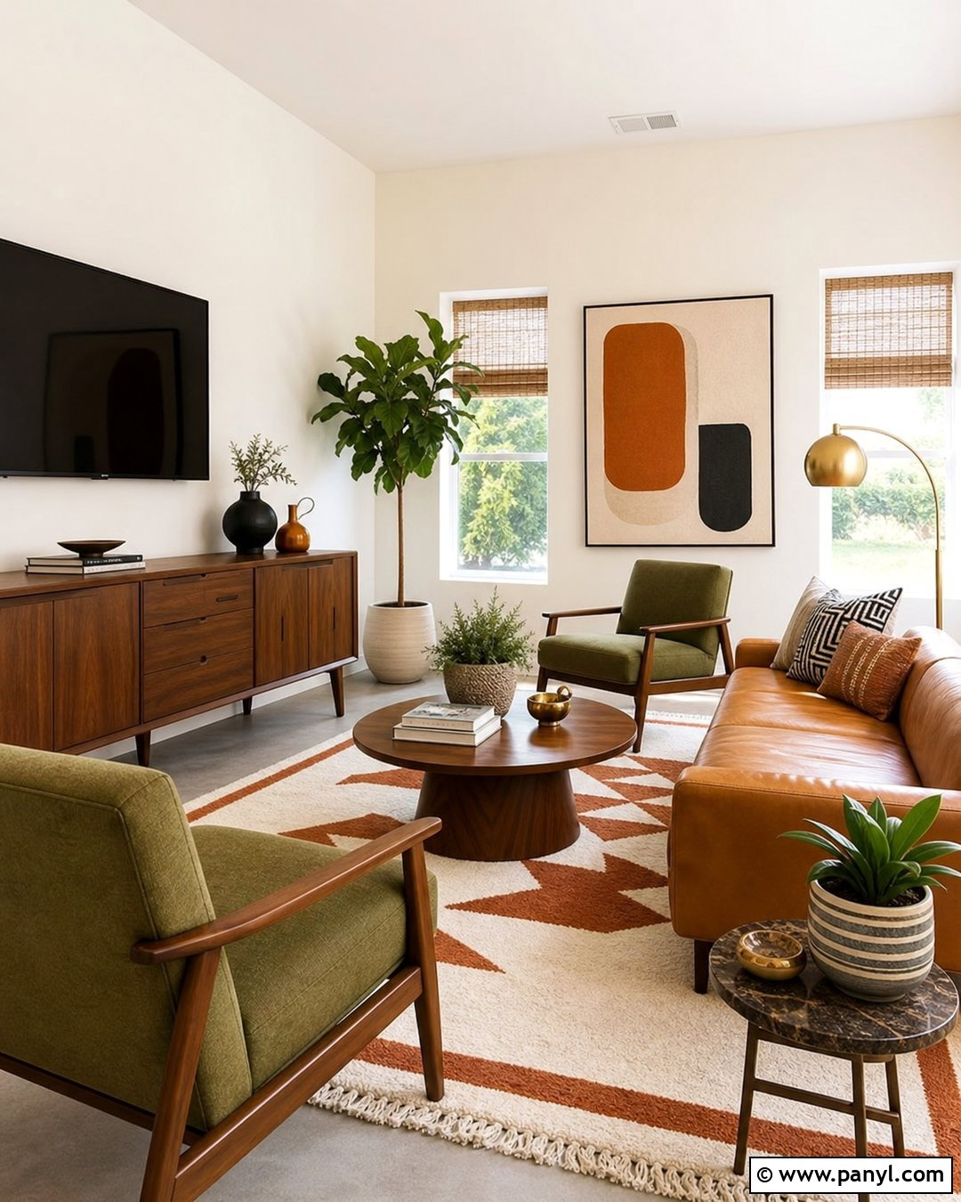 White Midcentury Modern Walls - 25 White Wall Paint Ideas