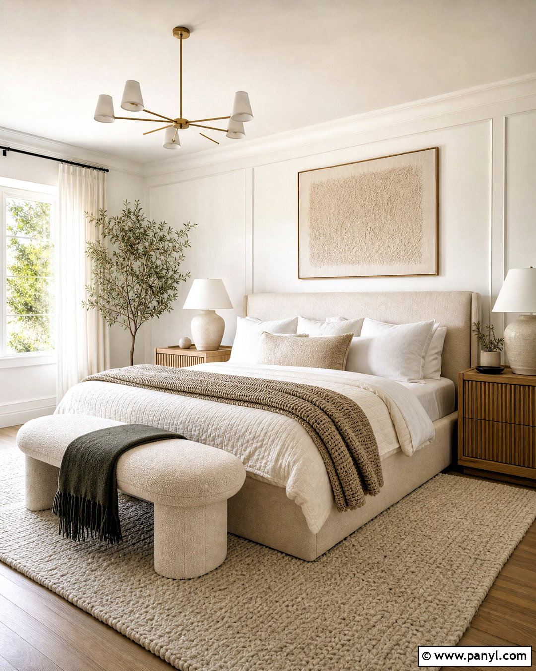 White Modern Bedroom With Layered Textures - 20 white modern interior ideas
