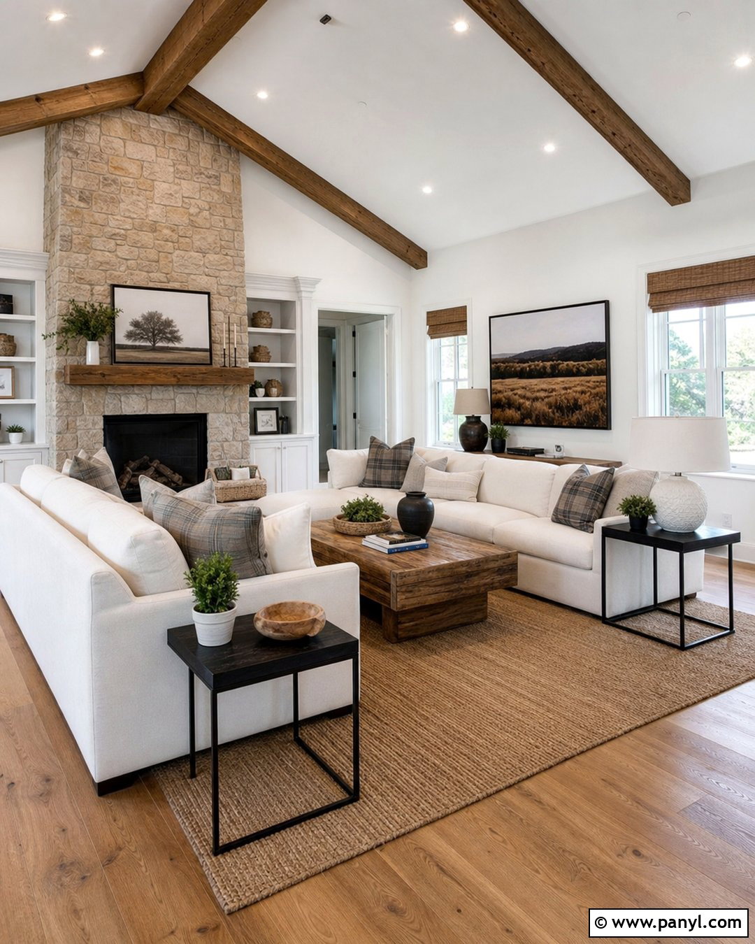 White Modern Farmhouse Walls - 25 White Wall Paint Ideas