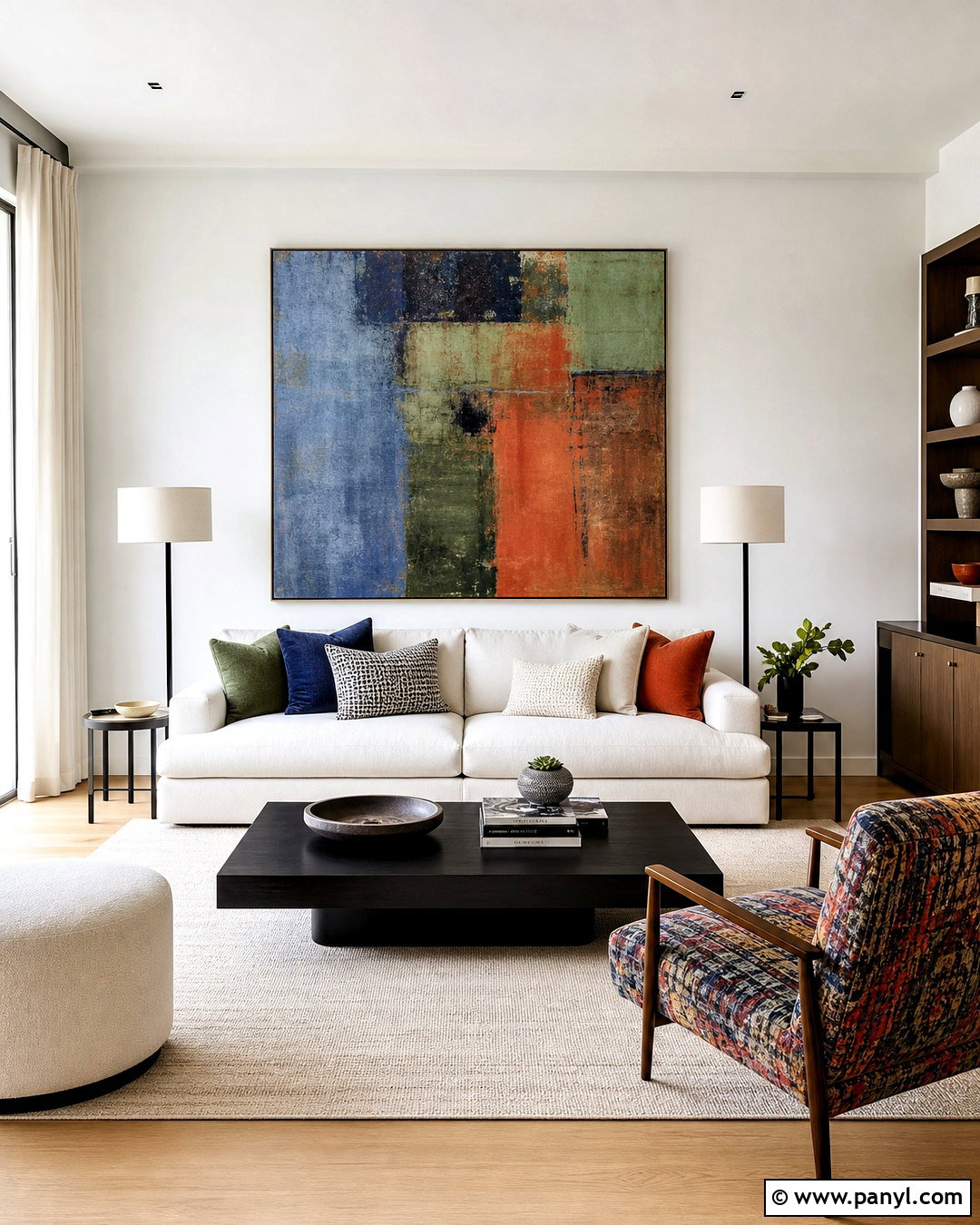 White Modern Interior With Statement Art - 20 white modern interior ideas