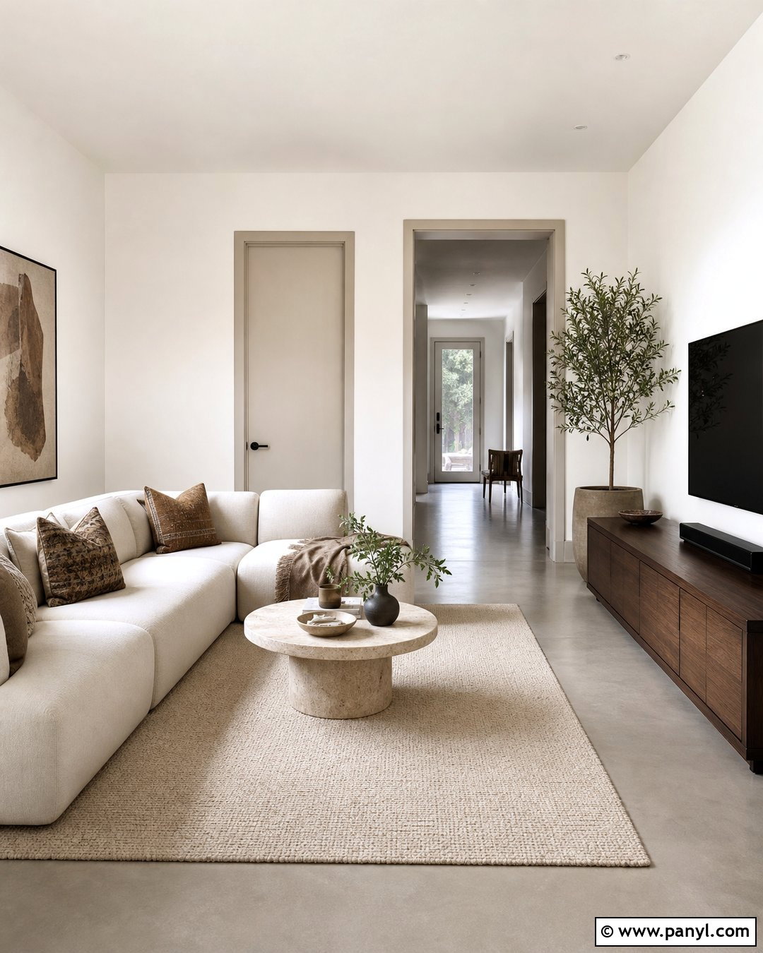 White Modern Room With Beige Trim - 25 White Walls With Beige Trim Ideas