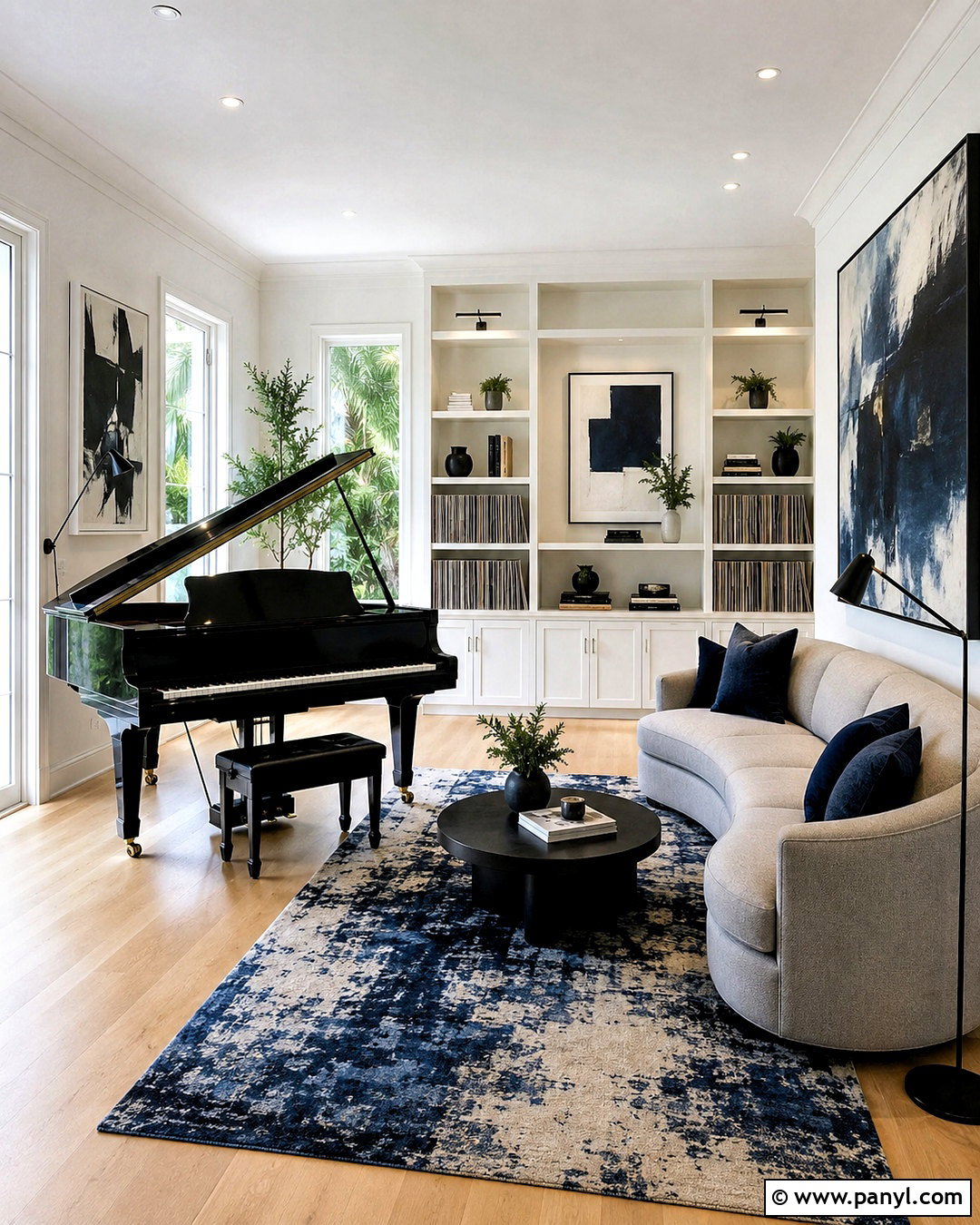 White Music Room - 20 modern music room ideas