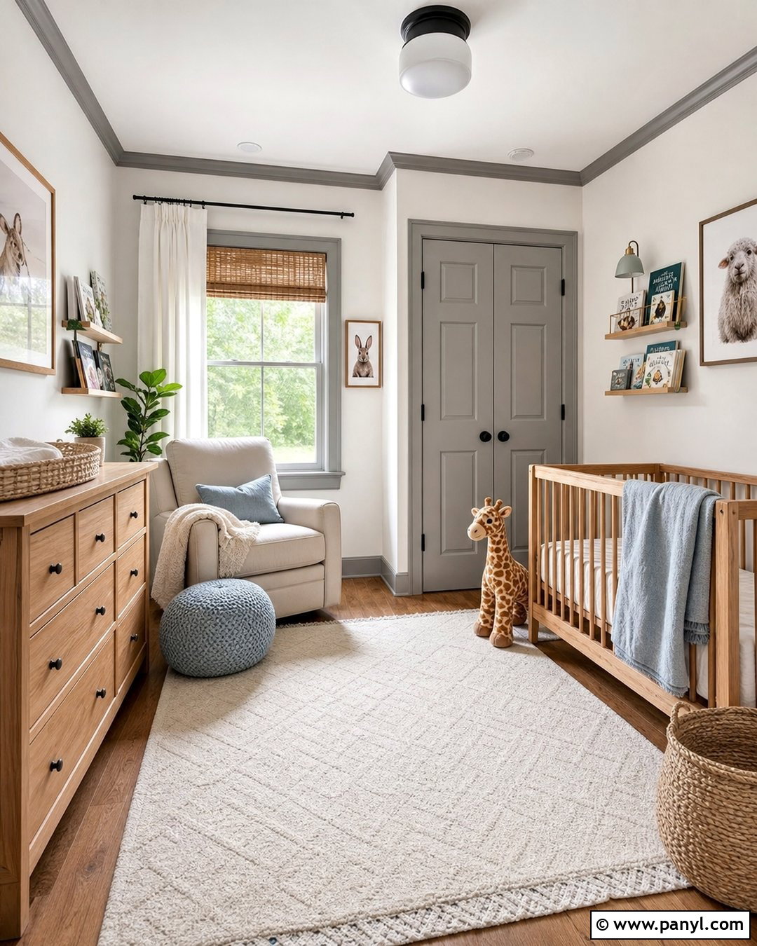 White Nursery With Pale Grey Trim - 30 White Walls Grey Trim Ideas