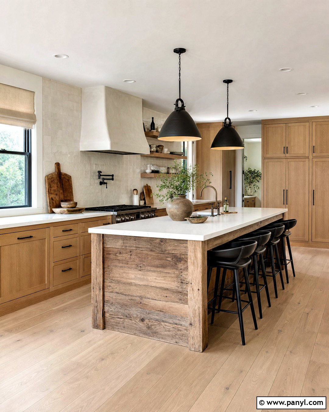 White Oak And Reclaimed Wood Kitchen - 20 wood combination interior ideas
