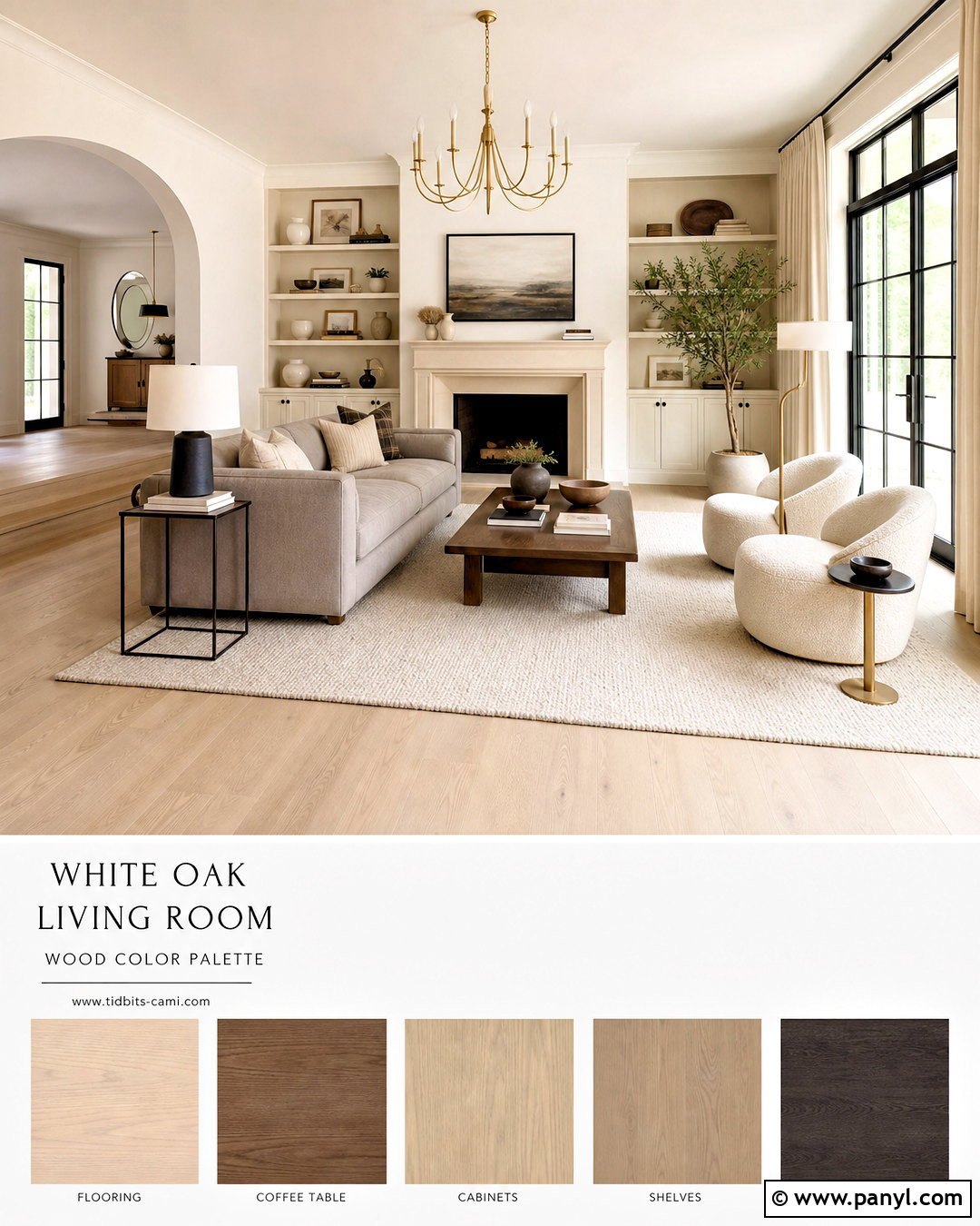 White Oak And Warm White Wood Color Palette - 20 wood colour palette ideas