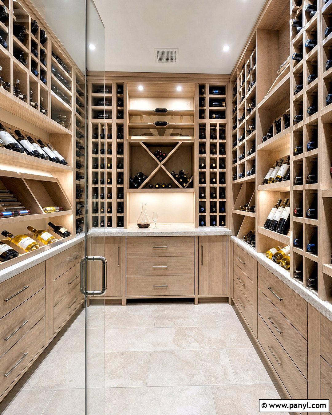 White Oak Basement Wine Cellar - 20 small wine cellar ideas basements