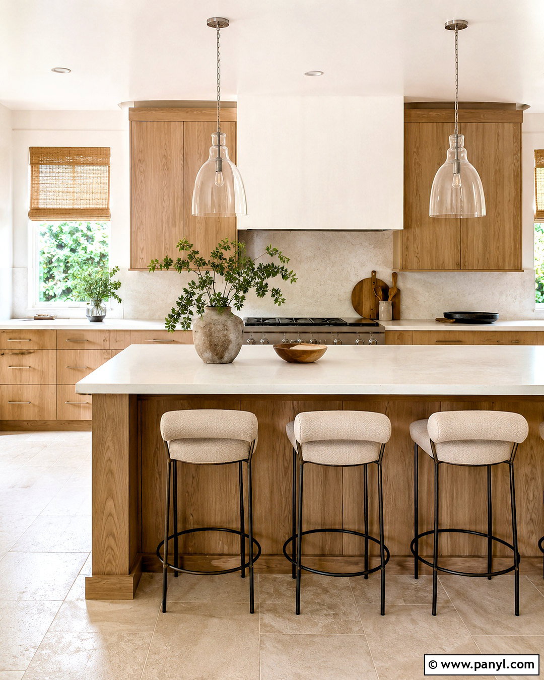 White Oak Cabinets With White Quartz - 20 oak cabinet kitchen ideas
